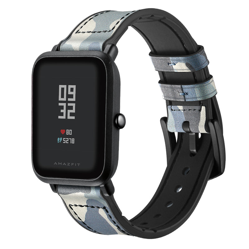 Camouflage Pattern Silicone Leather Watch Band Watch Strap for Xiaomi Amazfit Bip Smart Watch
