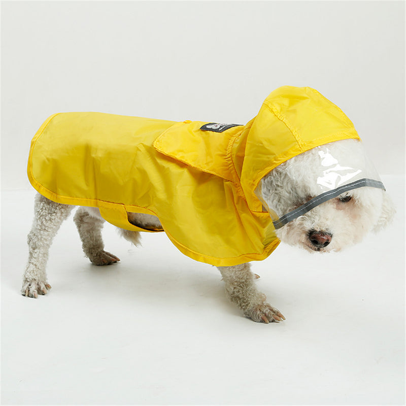 S/M Waterproof Dog Pet Raincoat Portable Raining Jacket Clothes