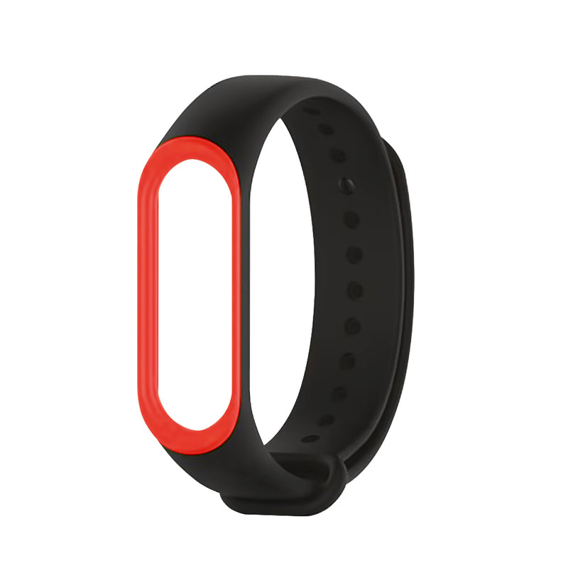 Deffrun Dual Color Silicone Watch Band Replacement Watch Strap for Xiaomi mi band 5 Non-original