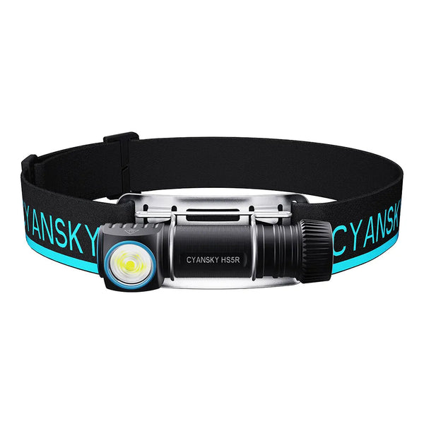 CYANSKY HS5R 1300lm Multifunctional Rechargeable Headlamp with White and Red Light Waterproof LED Flashlight Headlight for Night Camping Hiking Searching
