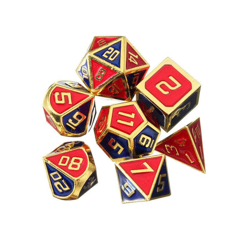 7Pcs Polyhedral Dices Set for Dungeons Dragons D20 D12 D10 D8 D6 D4 Games +Storage Pouches Bag