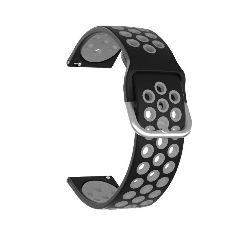 20mm Dual Color Stoma Soft Silicone Watch Strap Watch Band for Huawei Honor Watch ES/ BlitzWolf BW-HL1/HL2/ Haylou LS02
