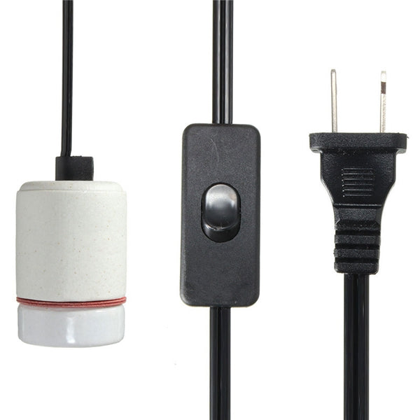 1.8M Reptile Ceramic Emitter Heating Lighting Lamp Bulb Holder Switch US/UK Plug