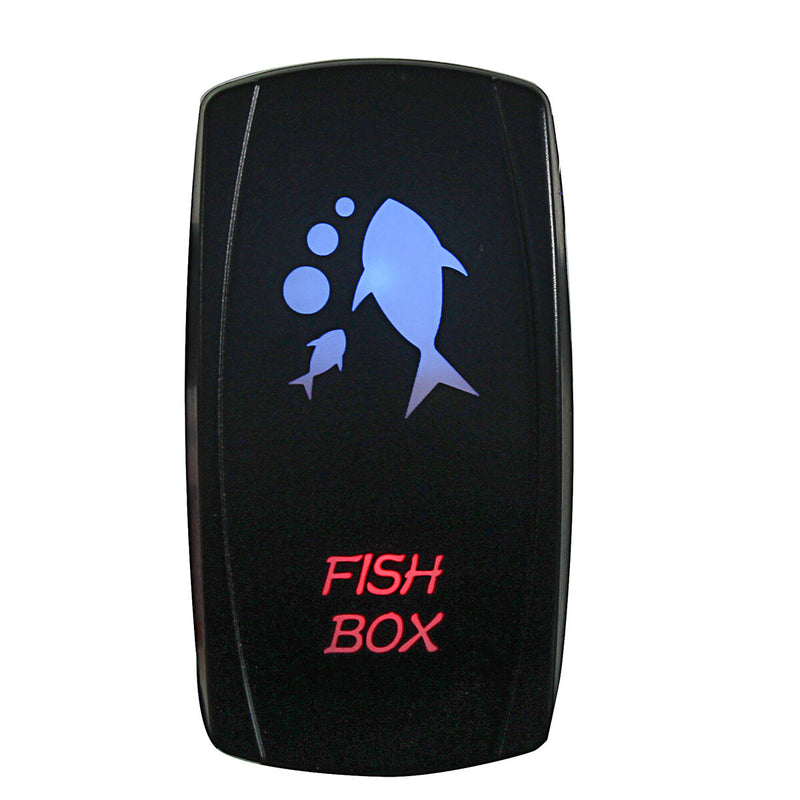12V-24V Dash ON OFF Rocker Switch Blue Red Dual LED Light Car Marine