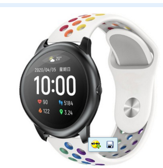 Bakeey 22mm Universal Replacement Rainbow Silicone Watch Band Strap for Haylou Solar LS05 Watch / Huawei Watch GT