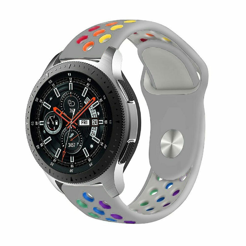 Bakeey 22mm Universal Replacement Rainbow Silicone Watch Band Strap for Haylou Solar LS05 Watch / Huawei Watch GT
