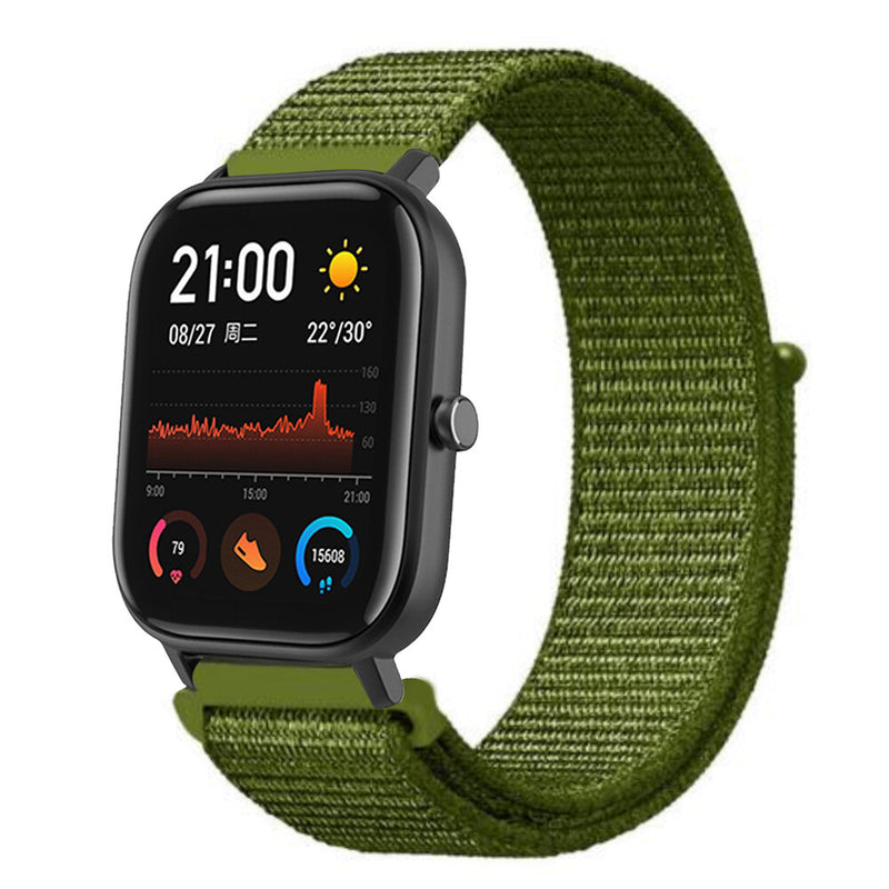 20mm Nylon Canvas Watch Band Watch Strap Replacement for Amazfit GTS Smart Watch