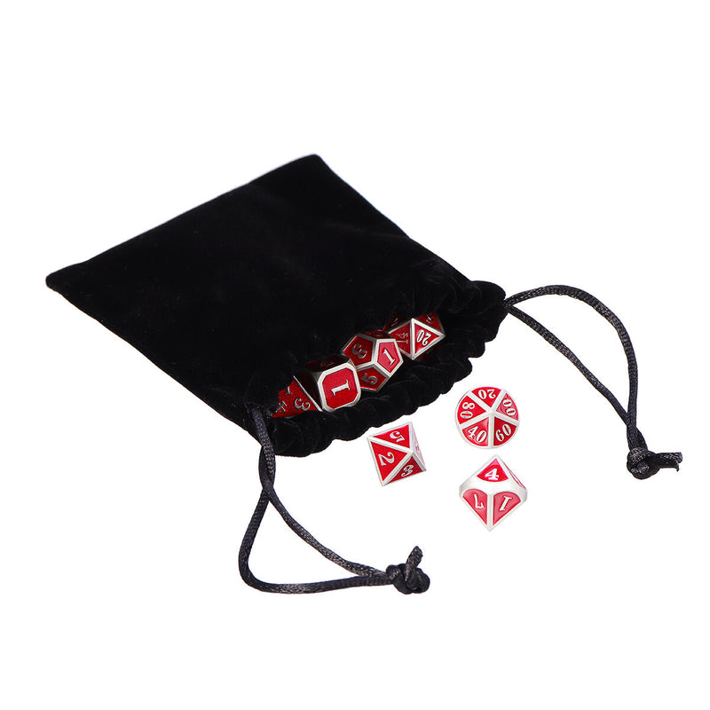 7Pcs Heavy Duty Metal Polyhedral Dices Set Multisided Dice Antique RPG Role Playing Game Dices