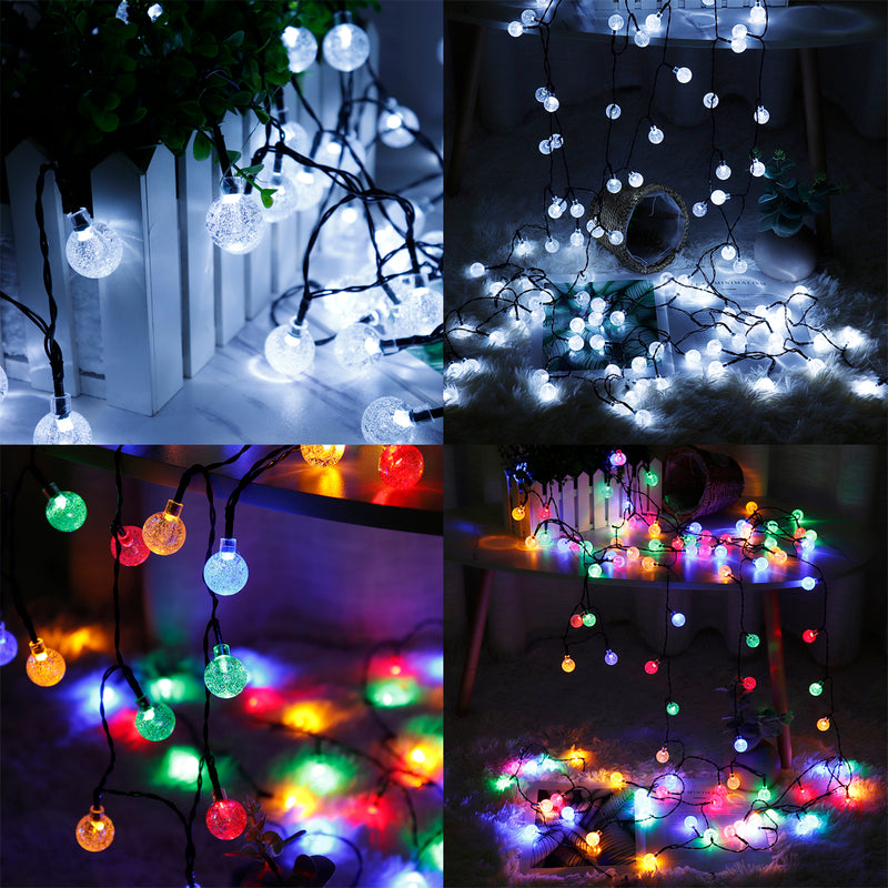 9.5m USB+Solar Powered 50 LED String Light Outdoor Garden Path Yard Waterproof Decor Lamp