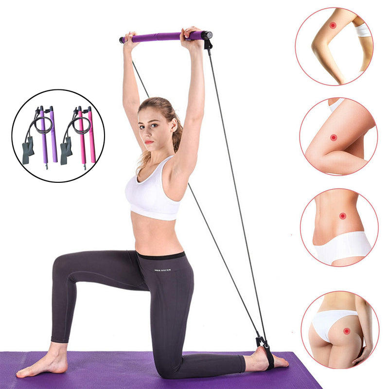1PC Non-slip Lifting Barbell Fitness Yoga Bar Sports Gym Stretch Rope Stick Body Beauty Exercise Tools