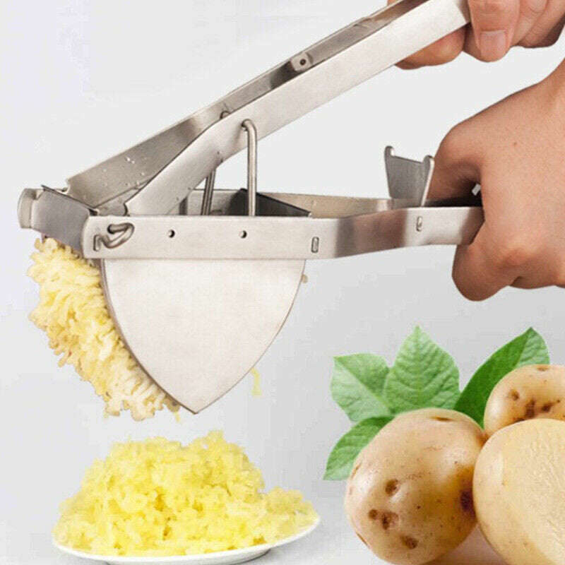 Stainless Steel Potato Masher Juicer Manual Heavy Duty Mud Press Masher Multi-purpose Fruit Lemon Juicer