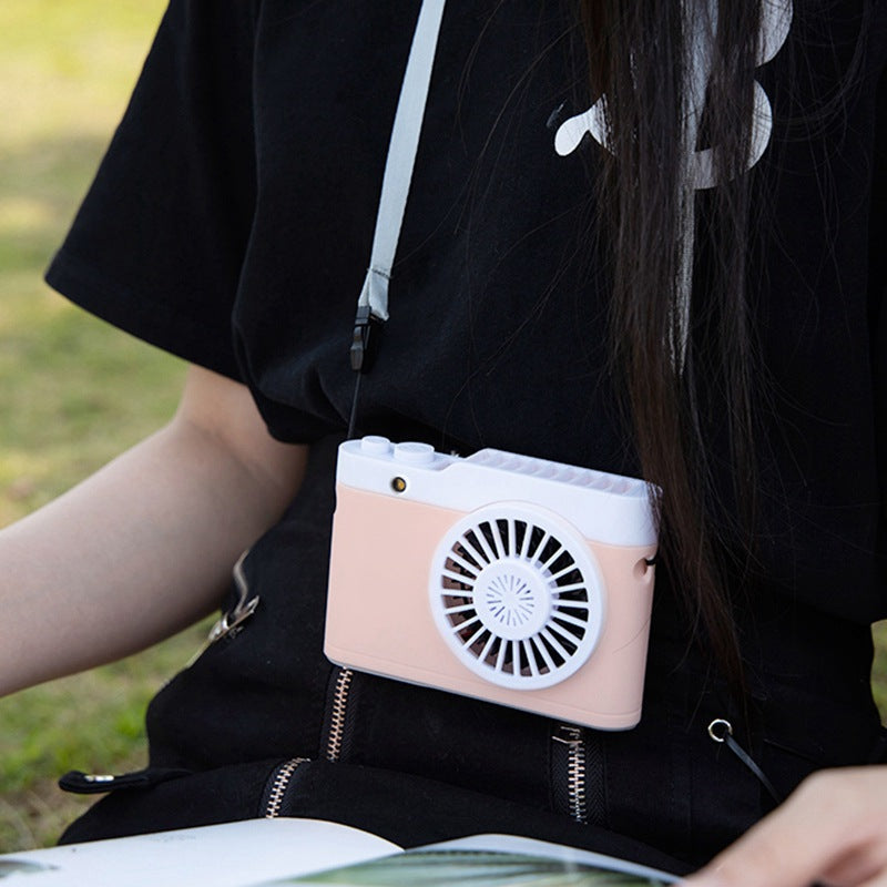 Portable Handed Camera Fan USB Charging Lazy Hanging Neck Mini Fan Ventilador Air Cooler Desktop Outdoor Fans