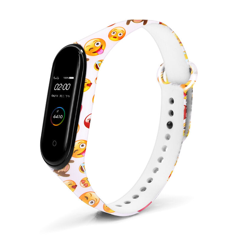 Color Pattern Watch Strap Watch Band for Xiaomi Miband 3 Mibnad 4 Strap Non-original