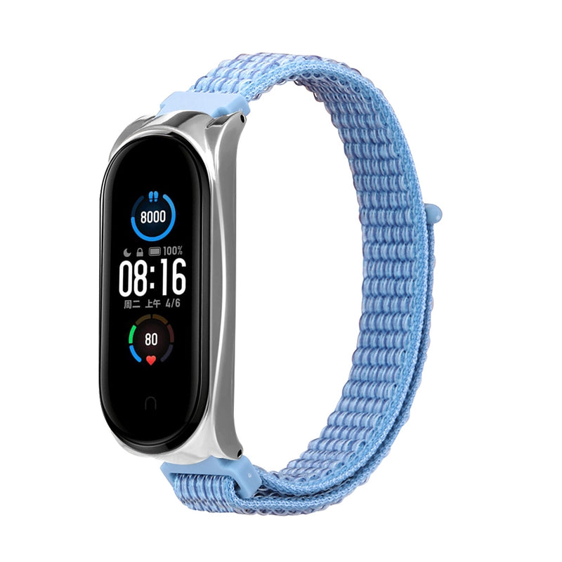 Bakeey Buckle Type Loop Nylon Watch Band Watch Strap for Xiaomi Miband 5 Miband 5 NFC Non-original