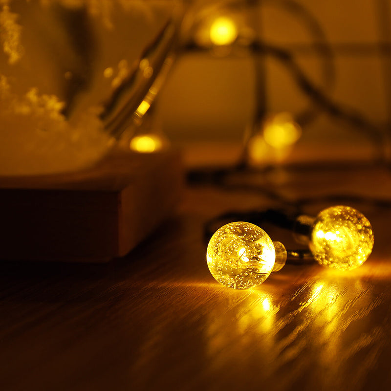 9.5m USB+Solar Powered 50 LED String Light Outdoor Garden Path Yard Waterproof Decor Lamp