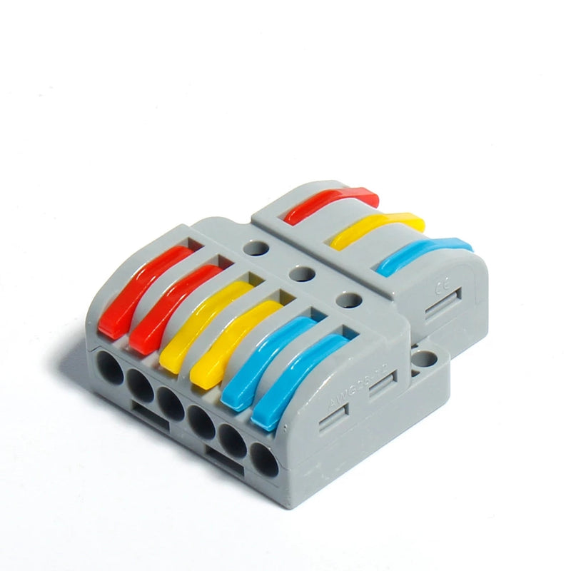 LT-633D  Wire Connector 3 In 6 Out Wire Splitter Terminal Block Compact Wiring Cable Connector Push-in Conductor