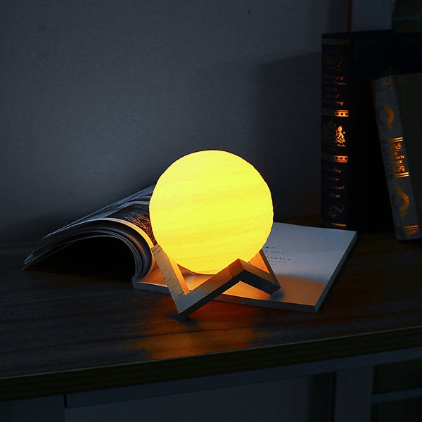 13cm 3D Jupiter Lamp USB Rechargeable Touch Sensor Color Changing LED Night Light Gift  DC5V