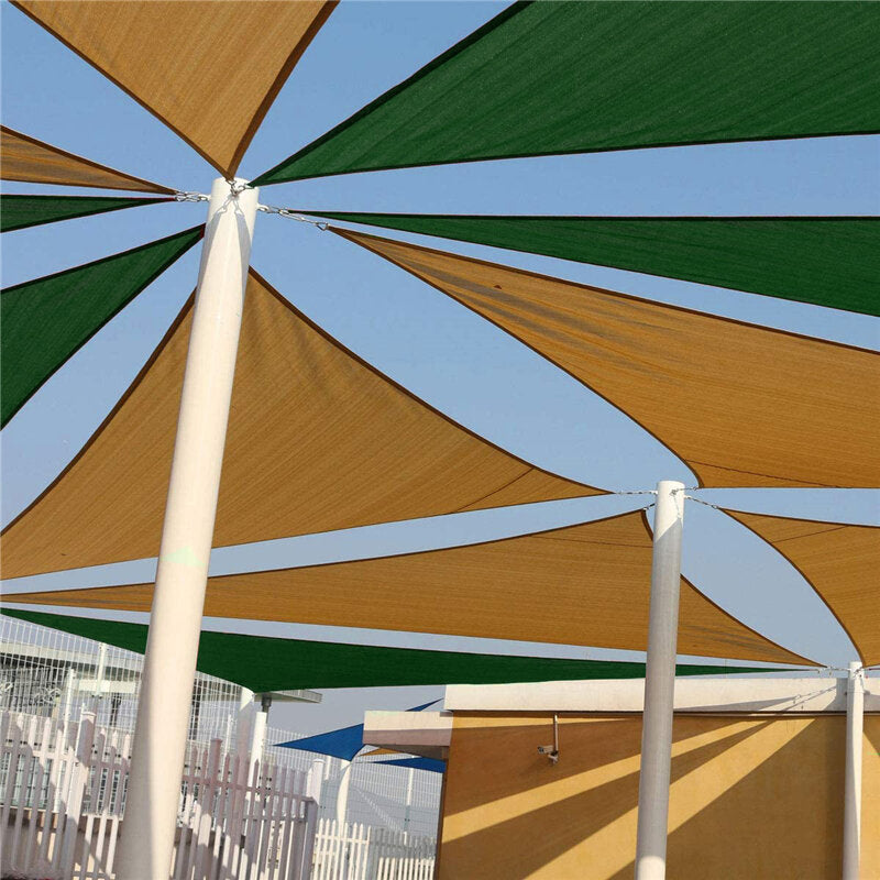 Triangle Sun Shade Sail Waterproof UV-proof Shade Net Garden Swimming Pool
