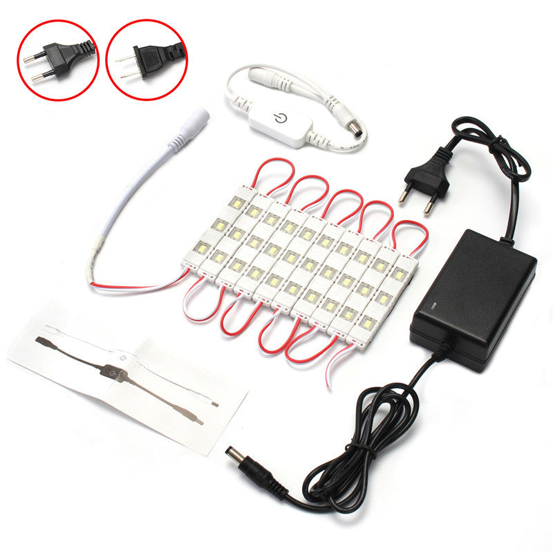 6W SMD5630 Dimmable Waterproof White 30 LED Module Strip Light Cabinet Mirror Lamp Kit AC110-240V