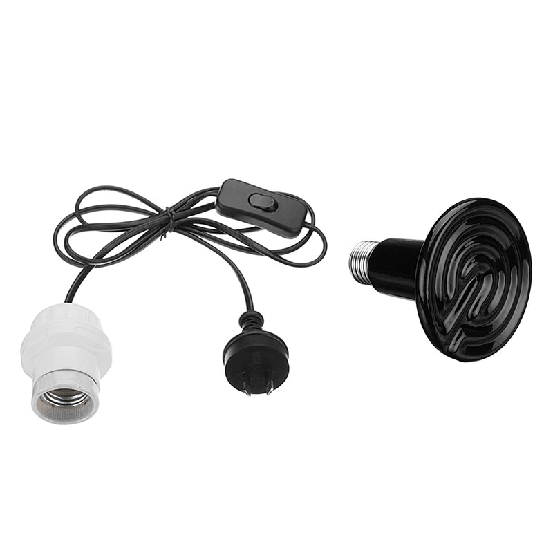 E27 Lampholder Bulb Adapter for Reptile Pet AC220V - 50W, 75W, 100W, 150W, 200W - 50W 75W 100W 150W Ceramic Heat Emitter