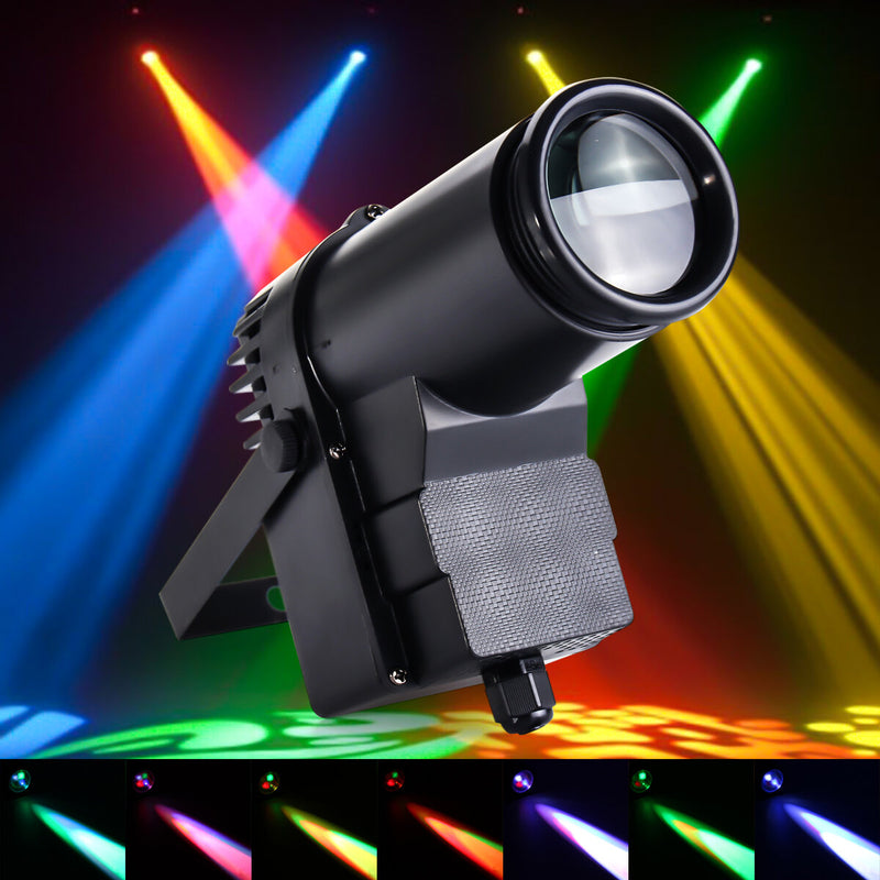 30W RGBW LED DMX512 Stage Light Pinspot Beam Spotlight 6CH For DJ DISCO Party KTV