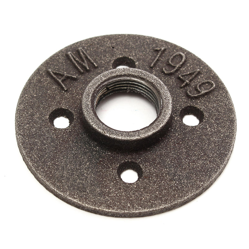 10pcs 3/4 Inch Black Malleable Iron Floor Flange Fitting Pipe NPT Antique Wall Flange Seat