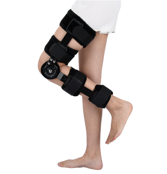 Adjustable Hinged Knee Brace Knee Support Patella Brace Support Stabilizer Pad Orthosis Splint Wrap Orthopedic Guard Protector free strap
