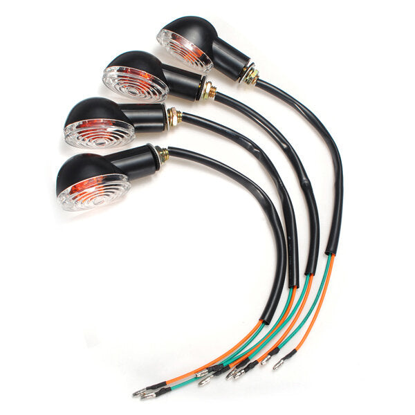 4PCS Mini Cat Eye Turn Light Black for Honda Suzuki Ducati Kawasaki