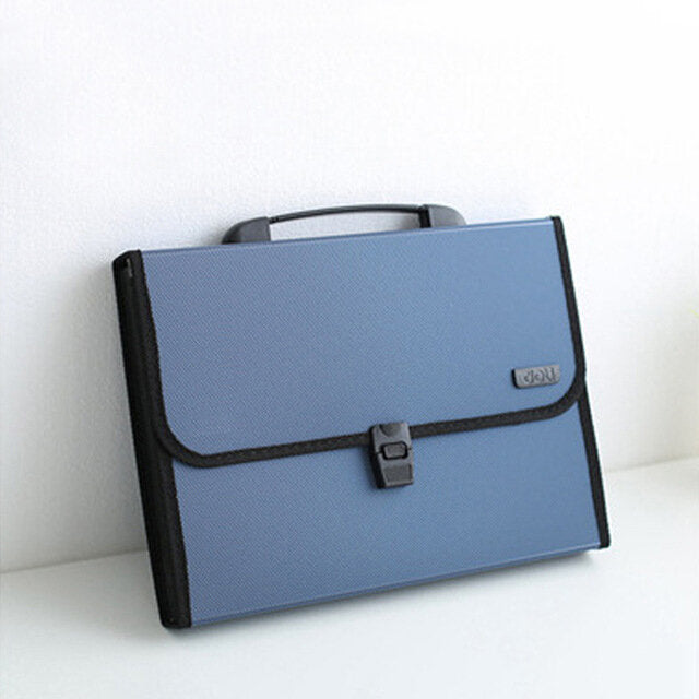 Deli 5556 1 Pcs A4 Organ Bag Multi Tier Expanding Buckled File Folder Student Business Work Office Document Conference Pack