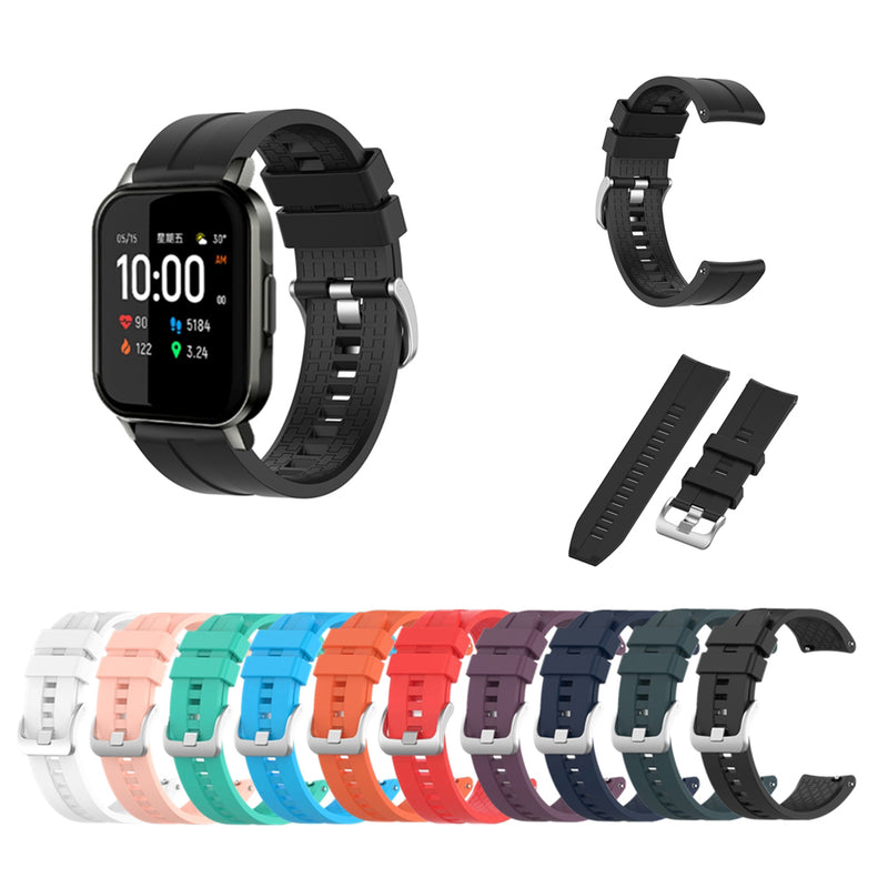 Lattice Elegant Silicone Watch Strap Watch Band for Haylou LS02 BW-HL1 BW-HL2 BW-HL1T BW-HL1Pro