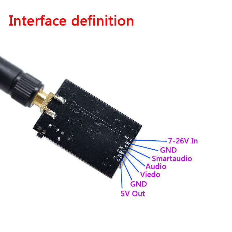 RXCRC 48CH 5.8G 0/100/200/400/1000mW Switchable VTX Video Transmitter Module OSD Control For FPV RC Racing Drone