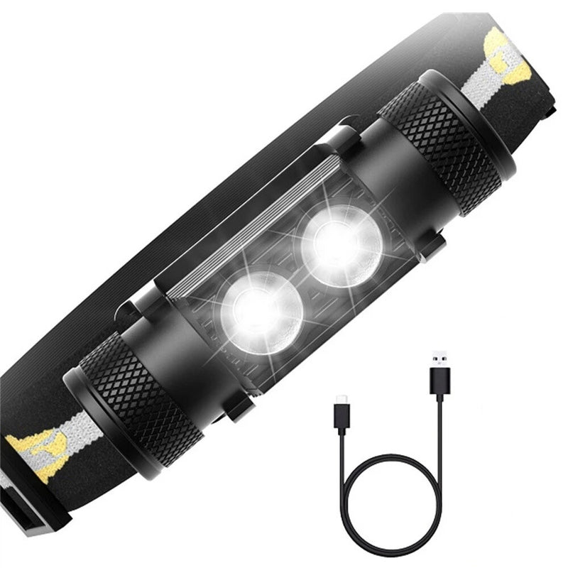 SEEKNITE H02A Dual SST40 LED 2200lm Ultrabright Headlamp USB Rechargeable 18650 Head Light Bike Headlight Seachlight