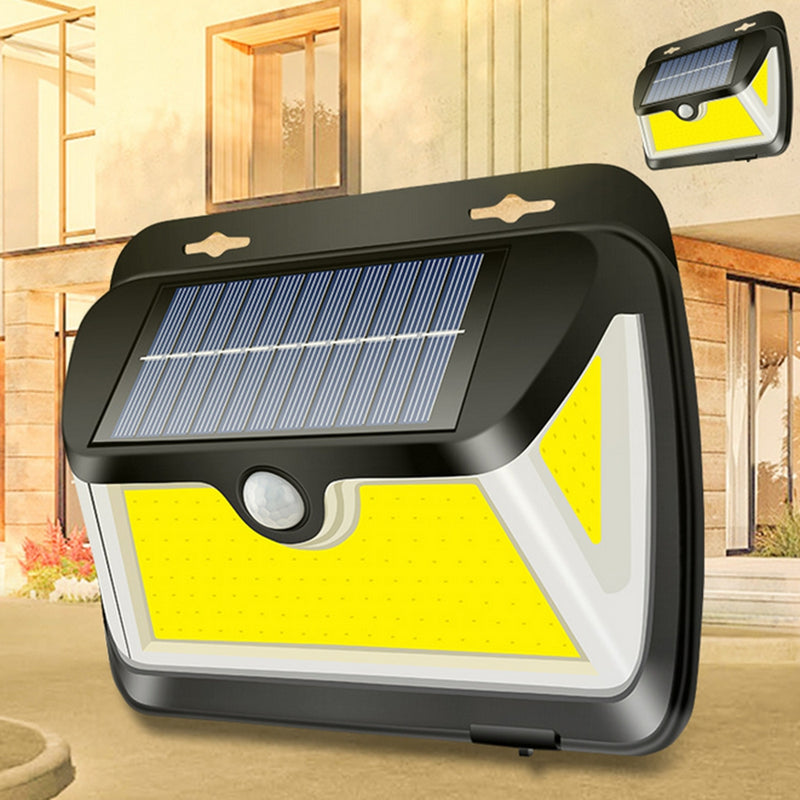 Solar Power COB LED PIR Motion Sensor Wall Light Outdoor Garden Yard Lamp Waterproof
