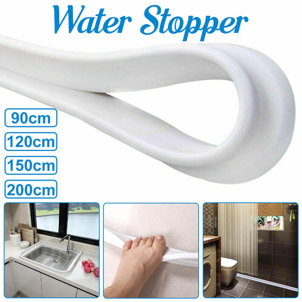 Free Bending Water Barrier Water Stopper Silicone 90cm/120cm/150cm/200cm White Tools Kit