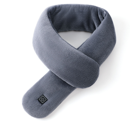 TENGOO Electric Heating Scarf 3 Gears Heating 4 Modes Massage Ajustable Winter Warm USB Rechargeable Neckerchief Plush Collar