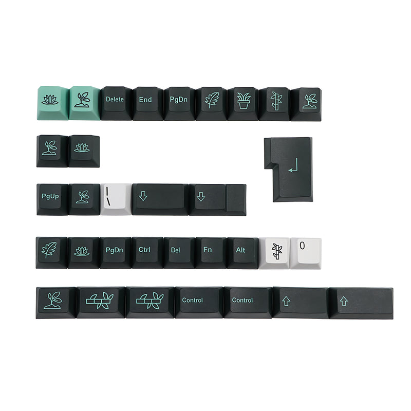 137 Keys Botanic Garden Keycap Set Cherry Profile Sublimation PBT Keycaps for Mechanical Keyboards