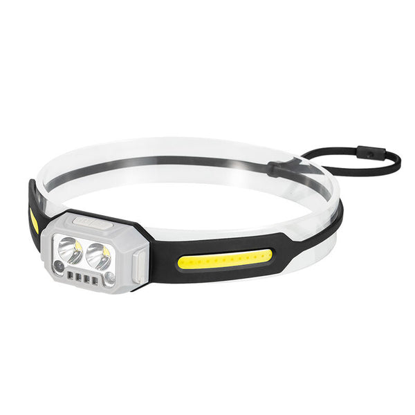LED Motion Sensor Headlight Rechargeable 4 Light Modes COB Work Light Waterproof Running Fishing Head Torch Induction Headlamp