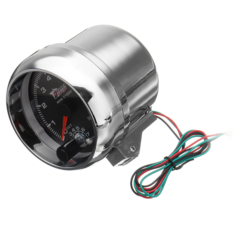 3.75 Inch 12V RPMx1000 Tacho Tachometer with Shift Light RPM Rev Gauge Meter