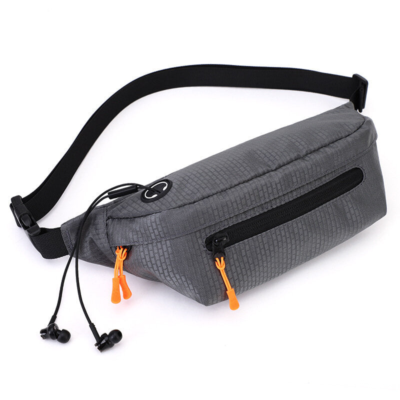 Bakeey Waterproof Outdoor Sport Night Running with Multi Pockets Reflective Stripe Headphone Hole Mobile Phone Storage Waist Bag for Smartphone Under 6.5 inch