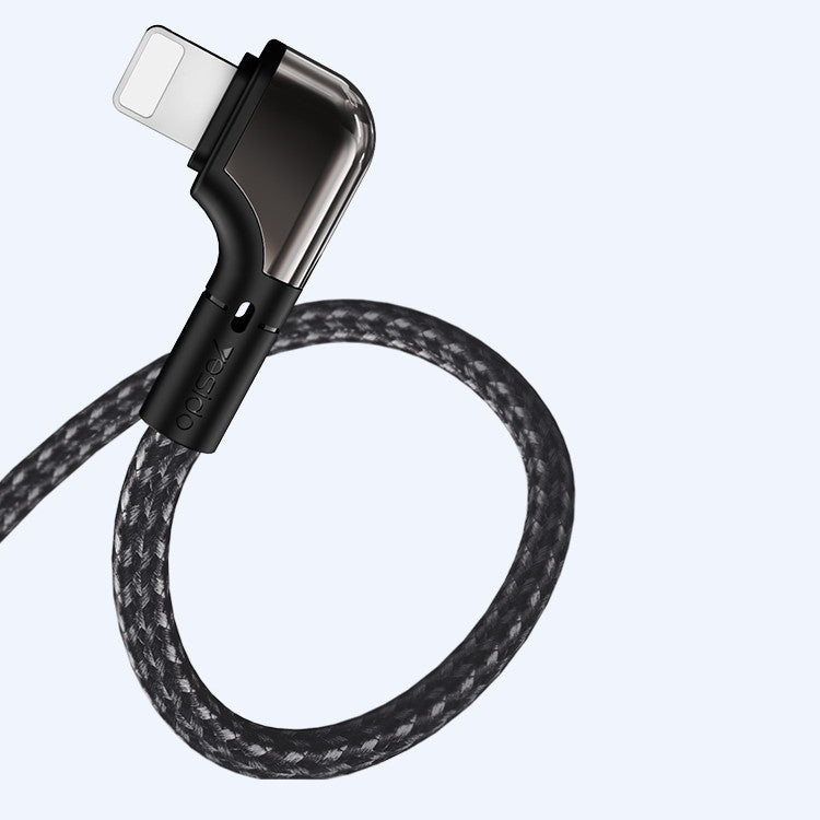 YESIDO CA80 Micro USB Type-C Charging+Data Transfer 90 Cable for Ulefone Power Armor 13 for Samsung Galaxy S21 OnePlus 9R 5G Global Rom