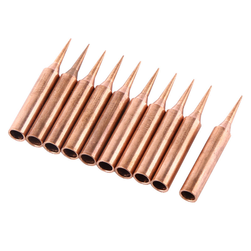10pcs 900M-T Pure Copper Iron Tips Soldering Tips For Hakko Soldering Rework Station Soldering Iron