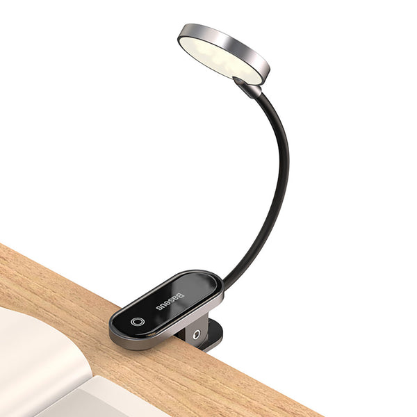 Baseus Book Light USB Led Rechargeable Mini Clip-On Desk Lamp Light Night Light Reading Lamp for Travel Bedroom Book