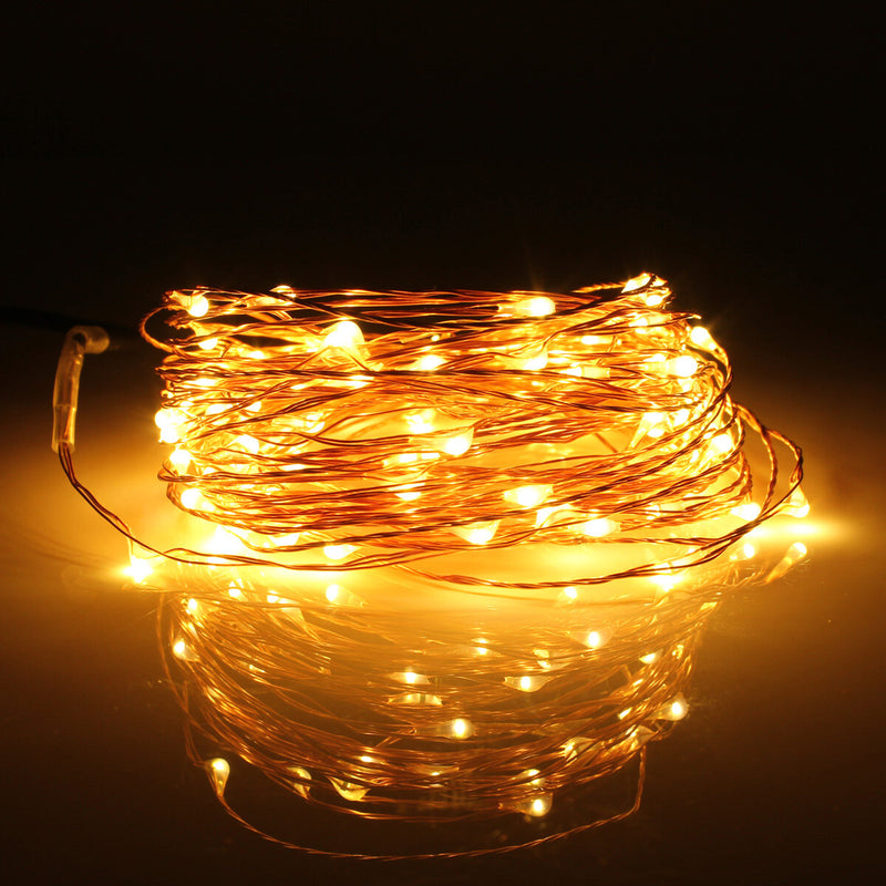DC3V Solar Powered 8 Modes 90LED Colorful Warm White Sliver Wire Star String Light for Christmas Garden Home