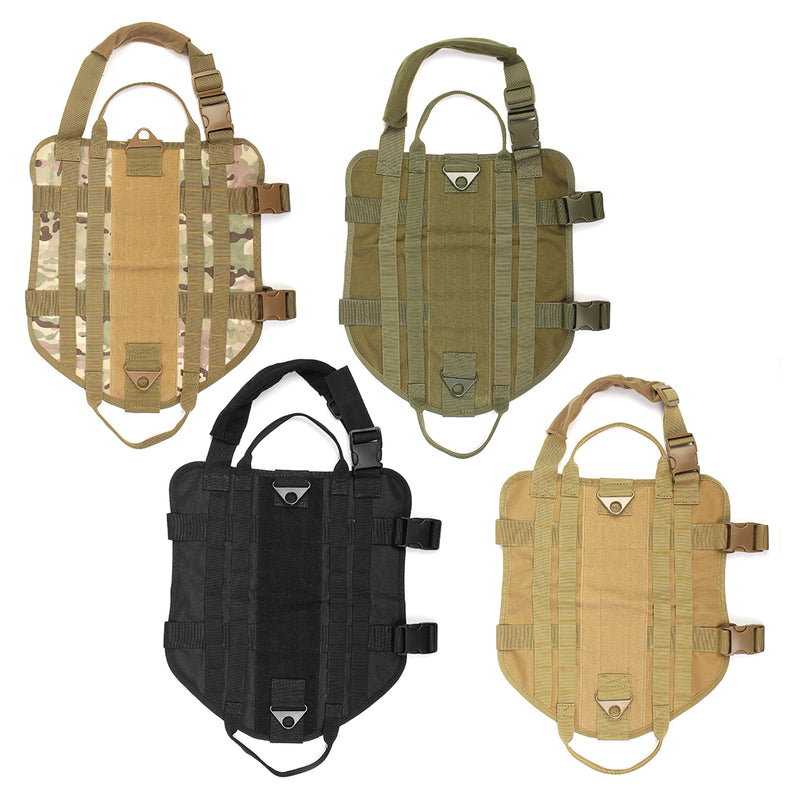Tactical K9 Dog Military Police Molle Vest Nylon Service Canine Dog Harness XL