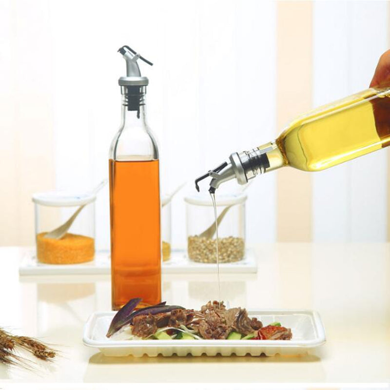 500ml 18oz Glass Olive Oil And Vinegar Dispenser Pourer Bottle Filler Kitchen Cooking Tools