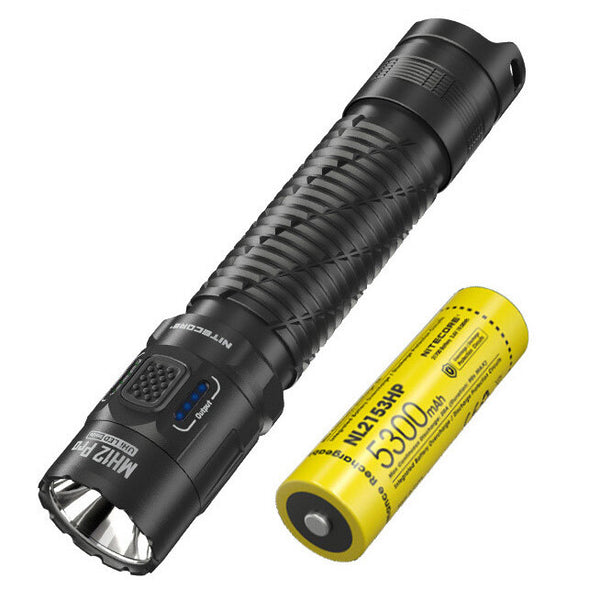 NITECORE MH12 PRO 3300lm 505m 21700 USB-C Rechargeable Flashlight Outdoor Strong Light Flashlight Ultra Bright Long Range Portable Tactical Flashlight