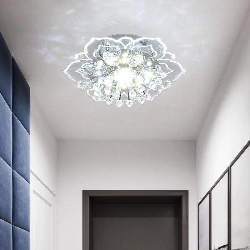 Modern Crystal LED Ceiling Light Fixture Pendant Lamp Lighting Chandelier 9W New