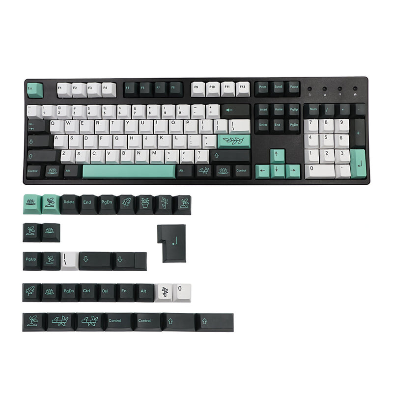 137 Keys Botanic Garden Keycap Set Cherry Profile Sublimation PBT Keycaps for Mechanical Keyboards