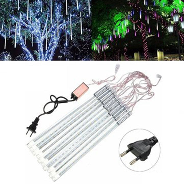 30cm 10Tubes 300LED Meteor Shower Rain String Light Christmas Tree Decor with Driver EU Plug
