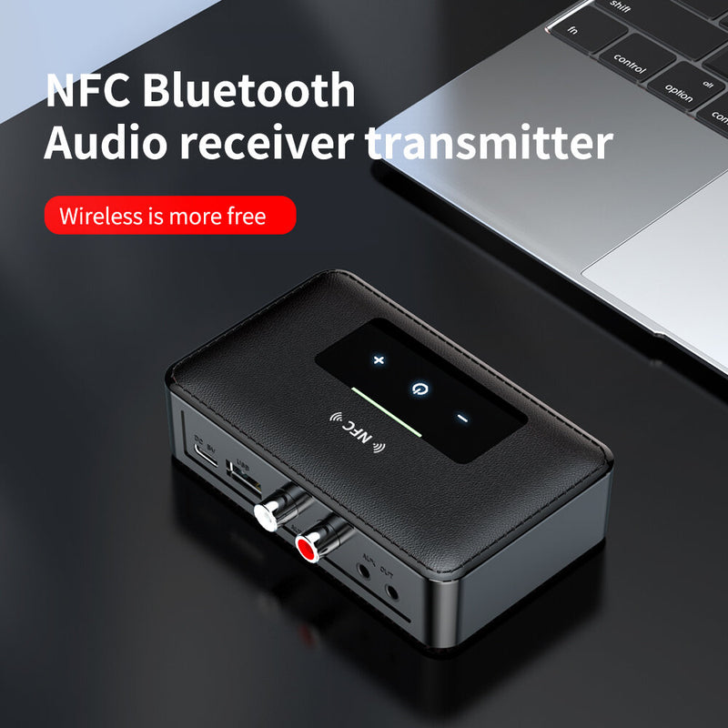 Grwibeou bluetooth 5.0 Audio Transmitter/Receiver Adapter 3.5mm RCA AUX Output Wireless bluetooth Aux Stereo Receptor For Amplifier Speaker